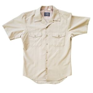 Authentic US Navy Short Sleeve Khaki Uniform Shirt  Flying Cross